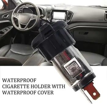 

12V Car Cigarette Socket With Waterproof Cover Cigarette Lighter Female Seat Motorcycle Power Cigarette Lighter Socket