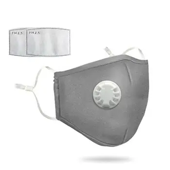 

Dust Mask Respirator Anti-pollution Anti-smog PM2.5 filters Washable Reusable Face Masks For Riding With 2PCS Filters