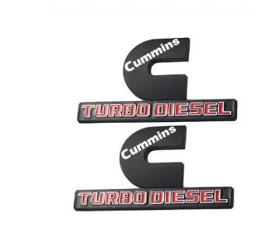 

2 Pack Cummins Turbo Diesel Emblems, Badges Output Nameplate Replacement Sticker for RAM 2500 3500 Fender Emblem Mopar