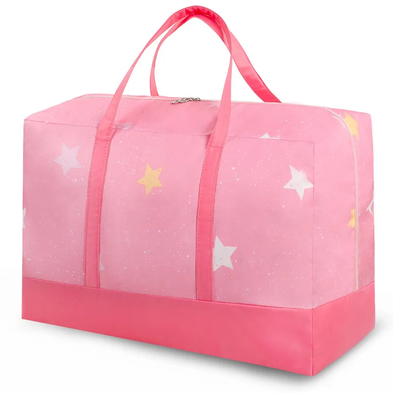 pink star Сумка для хранения из ткани Оксфорд, органайзер для одежды, водонепроницаемая посылка, сумка для хранения, органайзер для гаджетов, стеганая сумка для хранения, для путешествий - Цвет: pink star