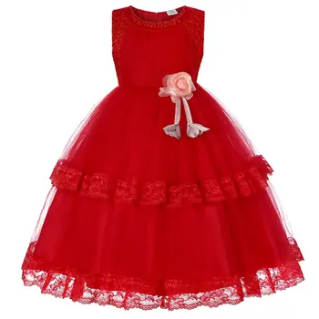 

Europe and the United States girls sleeveless lace dress skirt princess dress piano banquet performance children dress girls