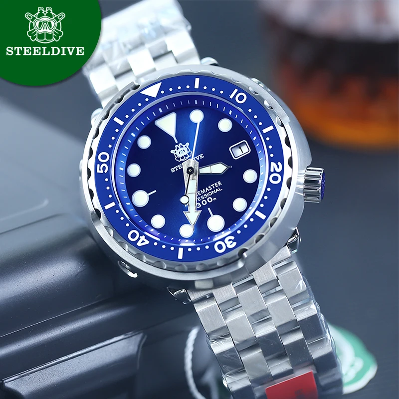 Мужские механические часы STEELDIVE 300 м для дайвинга NH35 мужские Move t с сапфировым
