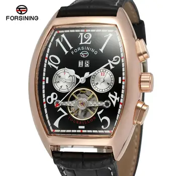 

Forsining Date Month Display Rose Gold Case Mens Watches Top Brand Luxury Automatic Watch Montre Homme Clock Men Casual Watch