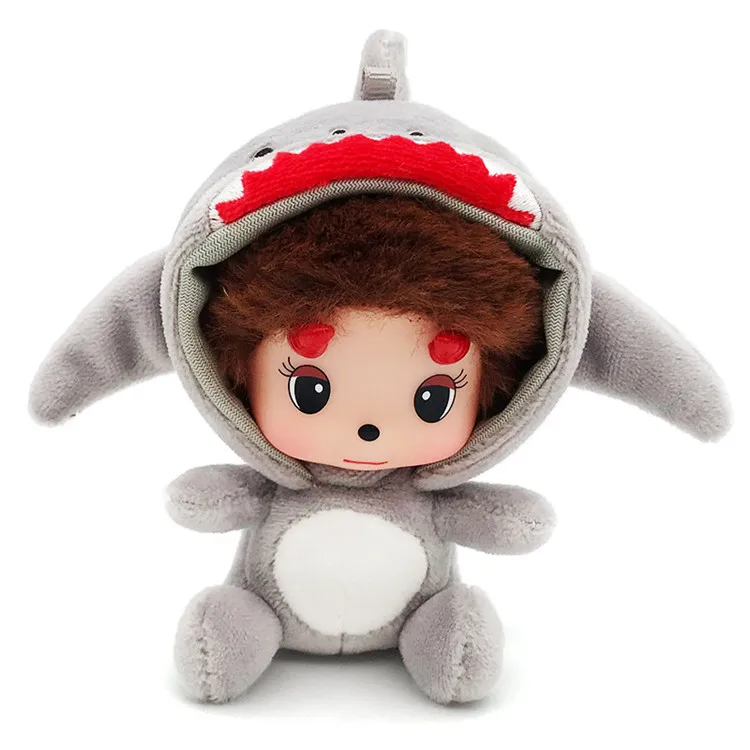 Shark Kawaii Monster Baby Косплей-Одежда плюшевая брелок сумка в виде игрушки Подвески Подвеска на рюкзак игрушка на кольцо для ключей для девочек женщин 9 см - Цвет: Shark