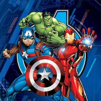 

8x8FT Avengers Super Hero Superhero Captain America Iron Man Hulk Custom Photo Studio Background Backdrop Vinyl 10x10 10x12