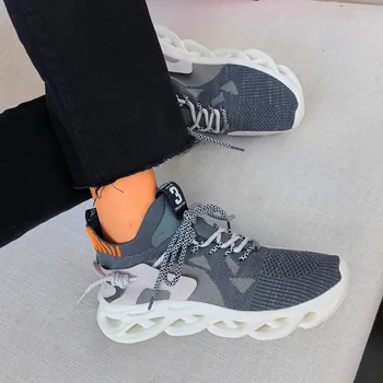 

Stylish high-top socks breathable casual men's shoes new men's sneakers soft New flying woven mesh breathable trend sneakers