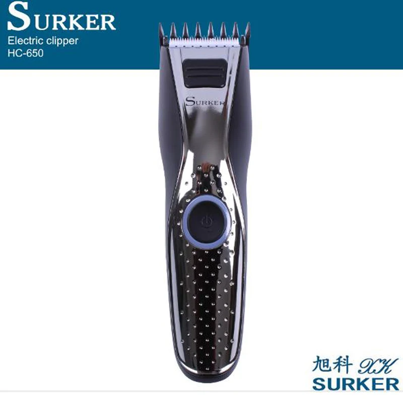 Машинка для стрижки волос Surker электрическая аккумуляторная со светодиодной