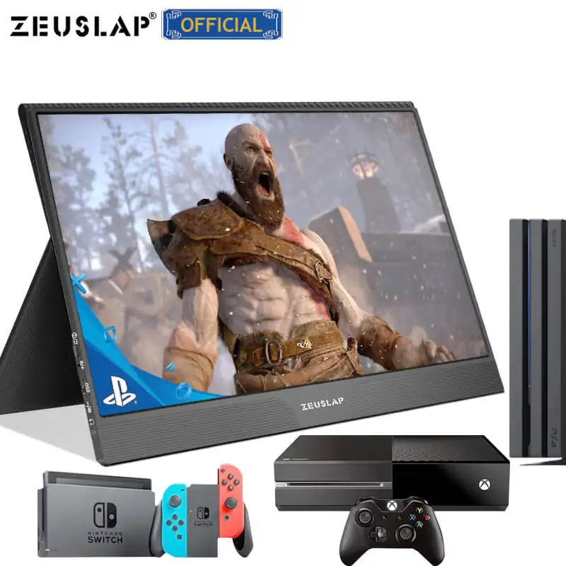 US $230.54 ZEUSLAP 156inch Touch Portable Monitor Usb Type c Hdmi Portable Panel Computer Laptop Phone Monitor for PS4 Switch Xbox One