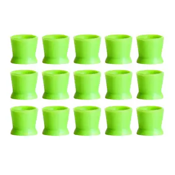 

300PC Disposable Color Silicone Color Cup with Base Silicone Color Cup Tattoo Equipment (Green)