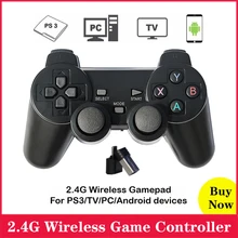 2.4g sem fio gamdpad controlador de jogo joystick para computador portátil para ps3 tv para dispositivos android para raspberry pi 4 3 2