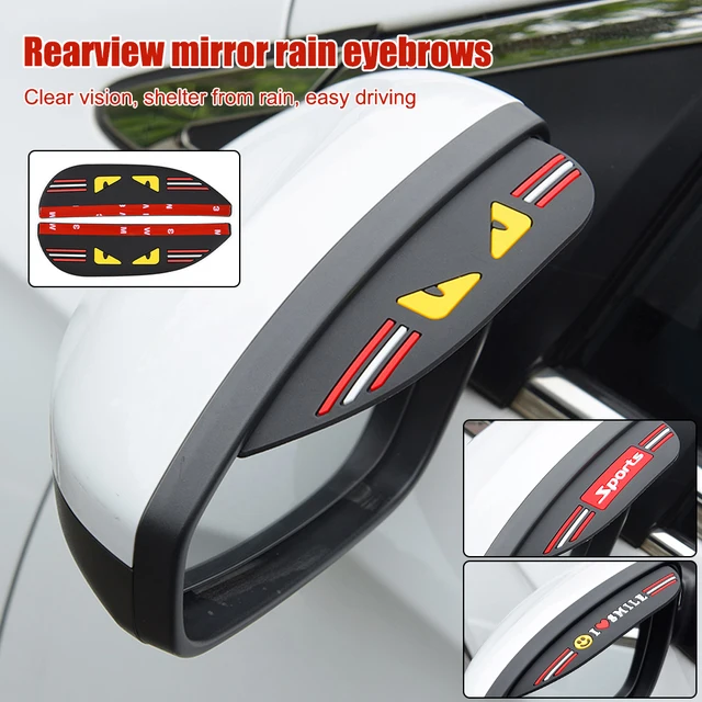 Car Rear View Mirror Rain Eyebrows Bling Rain Visor Guard Cryastal