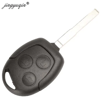 Keyforkess Shell chiave a distanza per auto a 3 pulsanti per Ford Mondeo Focus 2 3 Festiva Fiesta Transit Key Remote Case con lama FO21 HU101 - Jingyuqin Shell chiave a distanza per auto a 3 pulsanti per Ford Mondeo Focus 2