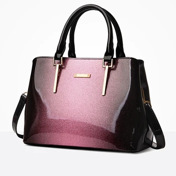 

2020 Fashion High Quality Patent Leather Luxury Tote Bag Women's Messenger Handbag Shoulder Bag