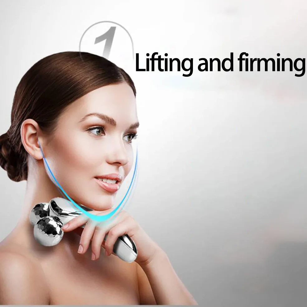 Массажер для лица 3D Micro Current Средства ухода за лицом Массажный ролик похудения V Face