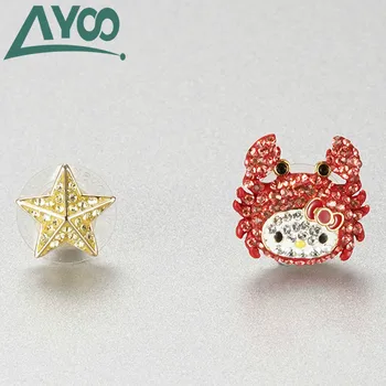 

AYOO High Quality SWA Classic Fashion Hello Kitty Colorful Beach Cute Irregular Girl Earrings