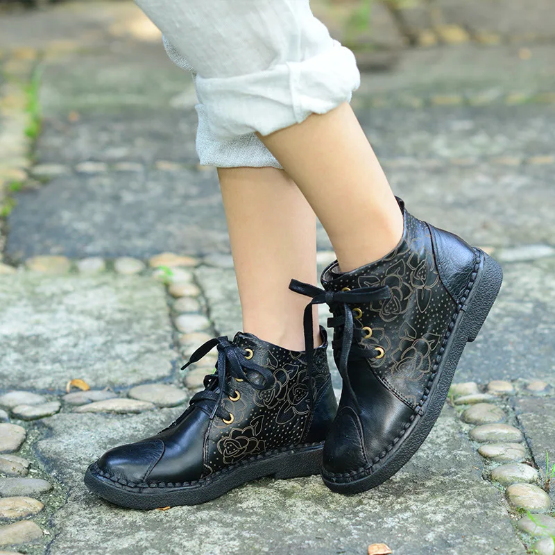 

99 Yuan Rebate Does Not Change Non-Mind Carefully Shot! Xi shuai Handmade WOMEN'S Genuine Leather Shoes National Wind