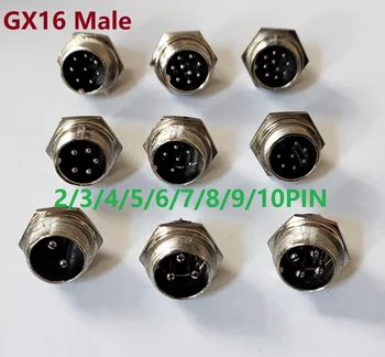 

1PC GX16 2/3/4/5/6/7/8/9/10Pin 16mm Male Part Wire Panel Connector Aviation Plug Circular Socket