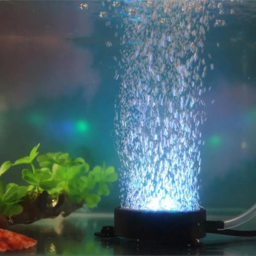 Aquarium Landscaping Decoration Seven Color Aquarium Lights Led Diving Lights Aquarium Lights Pan Lights Round Bubble Lights