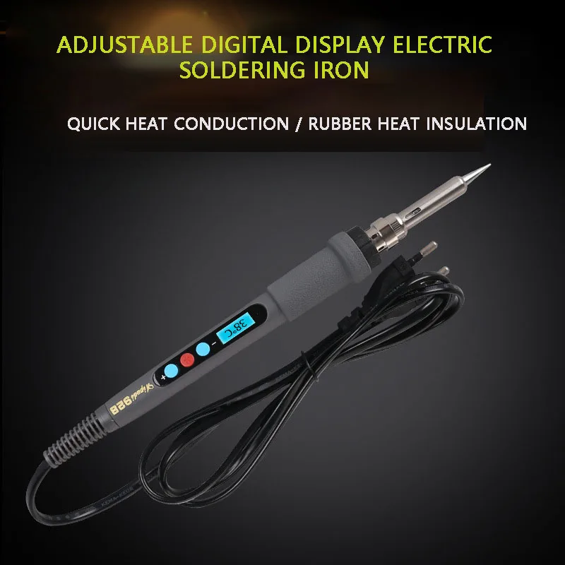 Adjustable Digital Display Constant Temperature 60W Electric Soldering Iron Suit Maintenance Digital Display Soldering Iron Adjustable Digital Display Constant Temperature 60W Electric Soldering Iron Suit Maintenance Digital Display Soldering Iron