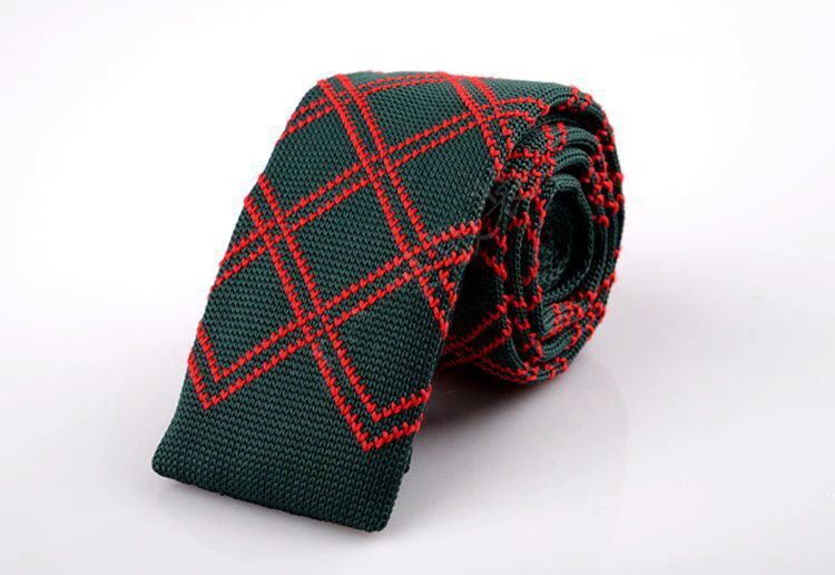Мужской вязаный узкий галстук 5 см, повседневный Тонкий галстук, красный, темно-синий, в полоску, однотонный, тканый галстук, бизнес, свадебное платье, шейный галстук, аксессуары