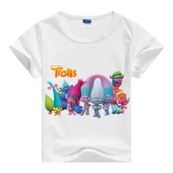 

2-16Y 2020 Summer Fantasia Balloon Trolls Clothes Girls T-shirt Children Tee Shirt Enfant Baby Boy Tshirt Kids Short Sleeve Tops