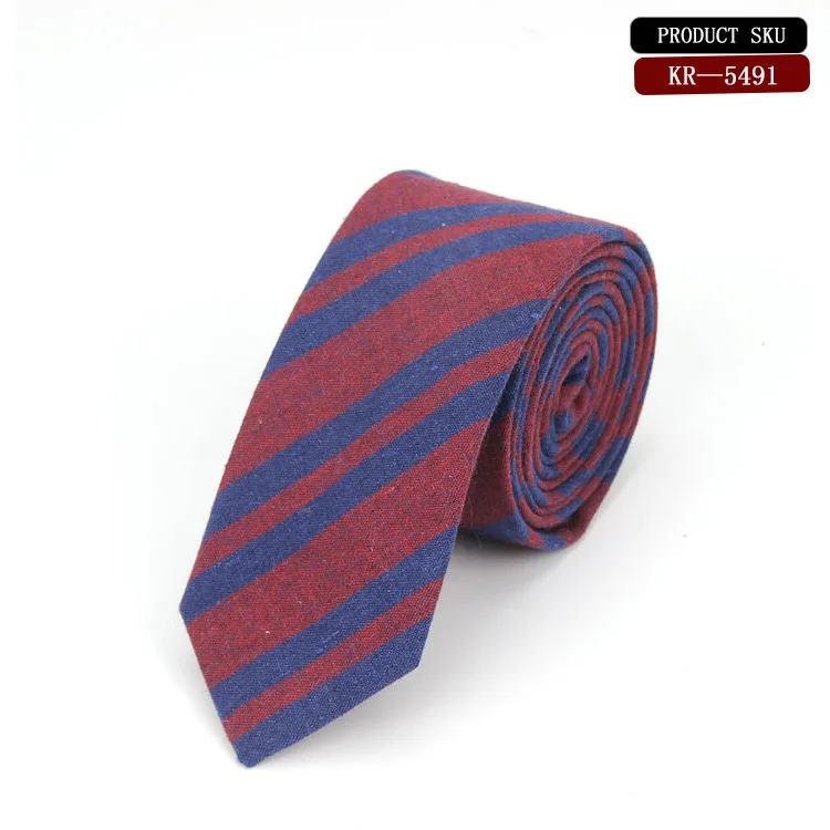 Новинка года, хлопковые галстуки для мужчин, узкий галстук для мальчиков, Мужская модная одежда, аксессуары для подарка для отца, отца, сына - Цвет: KR5491
