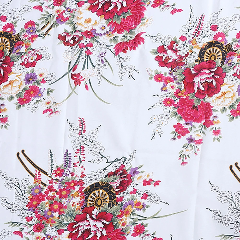 Lychee Life, 50x150 см, ткань с принтом пиона, Модные цветные ткани, сделай сам, ручная работа, швейные принадлежности для одежды, украшения