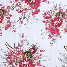 Lychee Life, 50x150 см, ткань с принтом пиона, Модные цветные ткани, сделай сам, ручная работа, швейные принадлежности для одежды, украшения