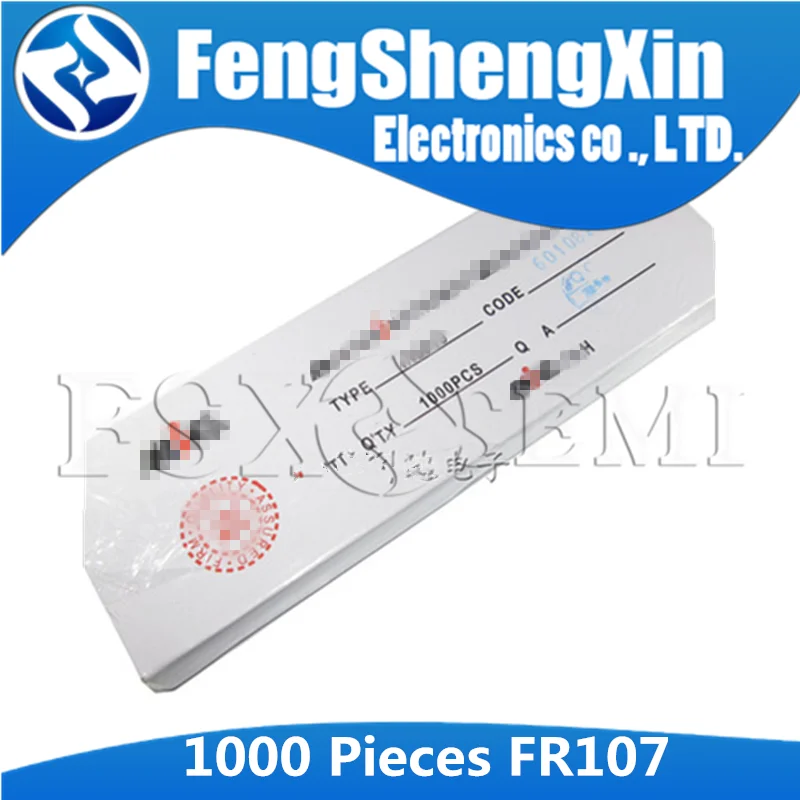 

1000pcs/lot New FR107 1A 1000V DO-41 Fast recovery diode