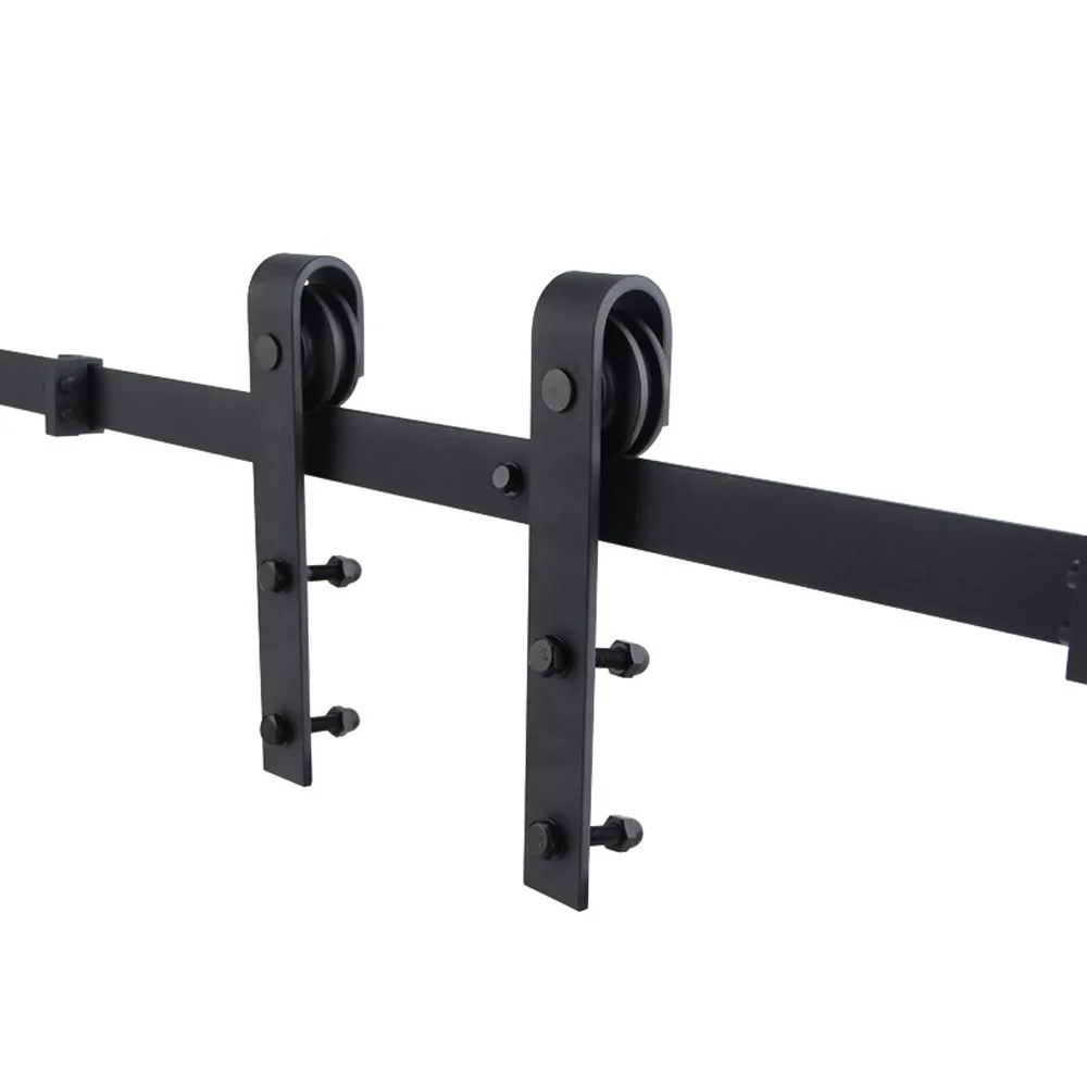 

Sliding Barn Door Hardware Kit Wood Modern Hang Style Track Rail Wall Mount