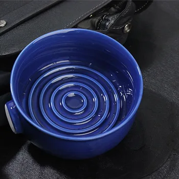 

Man Wide Mouth Home Razor Non-Slip Easy Clean Shaving Soap Bowl Foam Bald Box Inner Spiral Ceramic Mug Large Capacity Cleansing