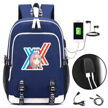 

Large Capacity DARLING In The FRANXX Bag USB Charging Backpack Travel Bag Backpack Student Hip Hop Style Bags
