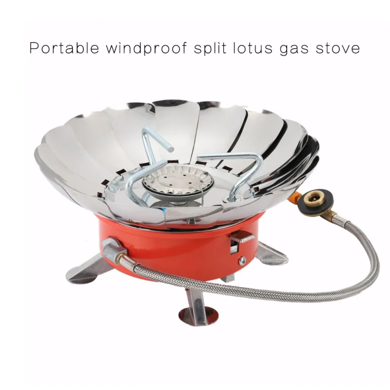 

Windproof Stove Cooker Cookware Gas Burners For Camping Picnic Cookout BBQ With Extended Pipe Outdoor Gas Stove Furnace Newest