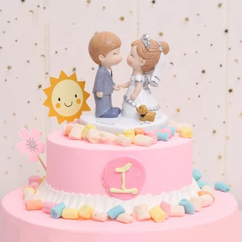 

Romantic Desktop Decorative Figurines Sweet Love Wedding Decorations Party Cake Topper Decoration Home Decoration Accessories