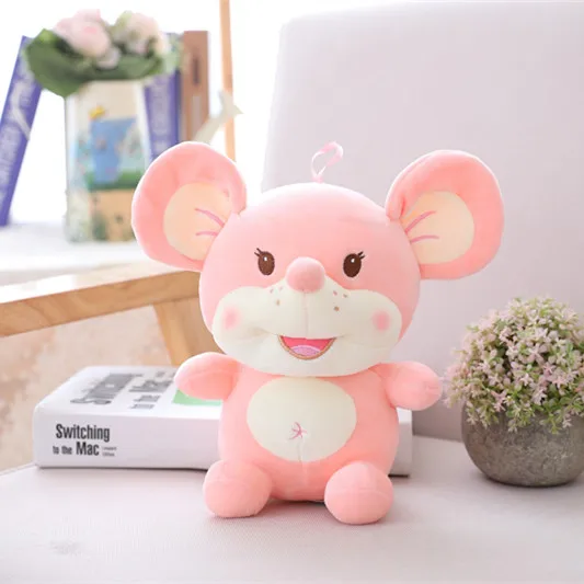 23/33 см Kawaii Мышь с нарисованными куклами из мультфильмов мягкие Животные из мягкого плюша с Микки-Маусом животных игрушки в подарок на день рождения для детей Высокое качество - Цвет: Розовый