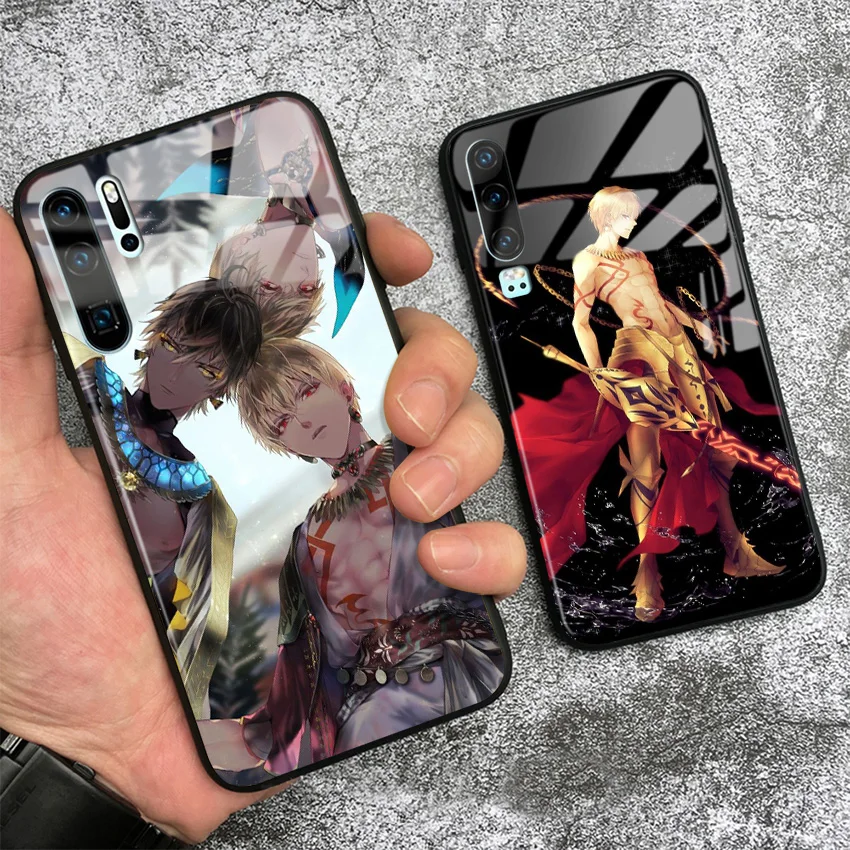 Gilgamesh Archer FGO мягкий силиконовый стеклянный чехол для телефона Huawei Honor V Mate P 9 10 20 30