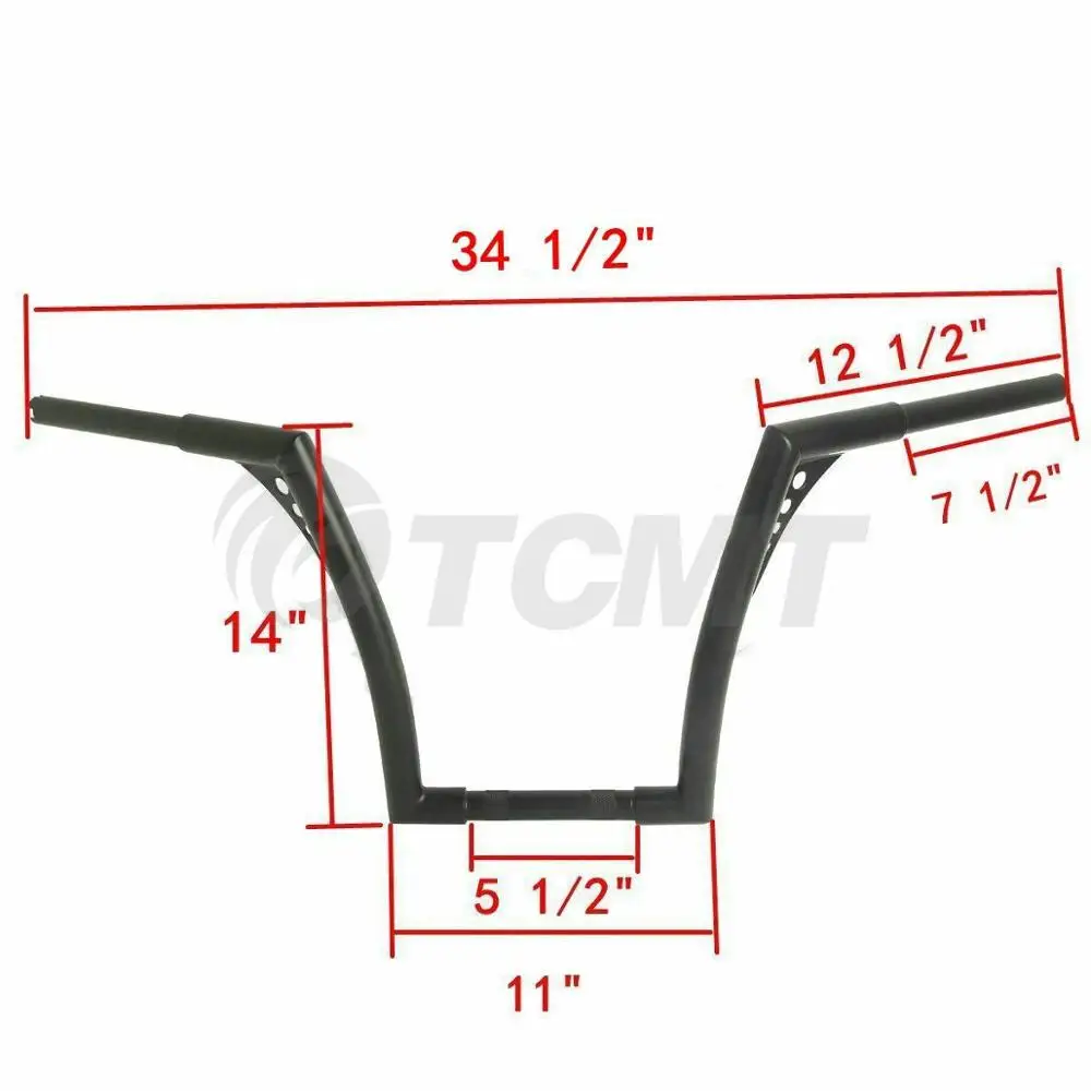 Руль для мотоцикла 1" 12" 1" 16" 1" 20" Rise 1,2" Fat Rise Ape, для Harley Softail FLST FXST Sportster XL 883 1200