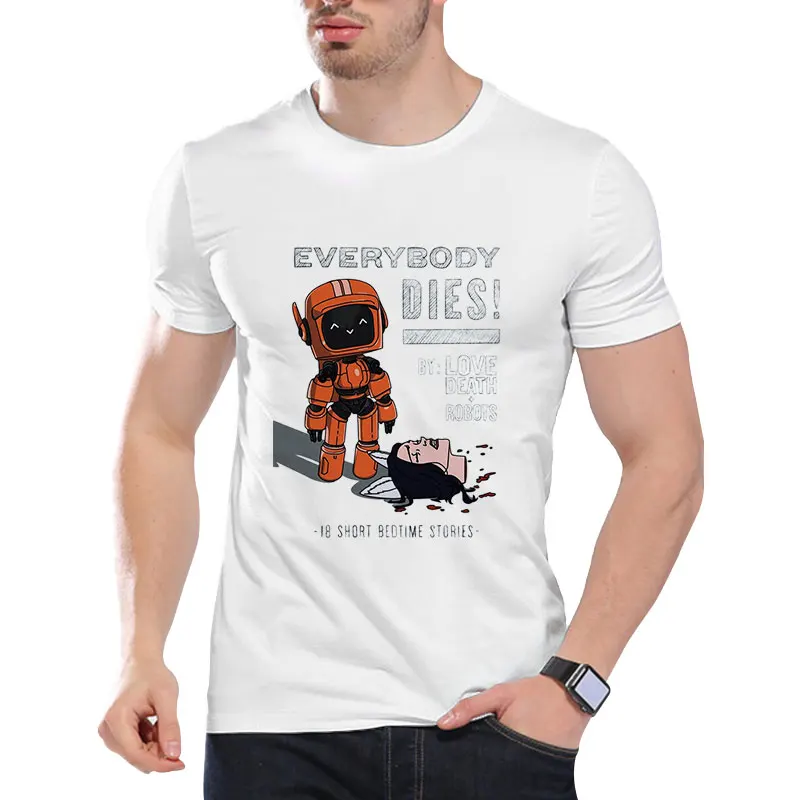 

Summer Newest Comedy Love Death Robots 3D T- Shirt