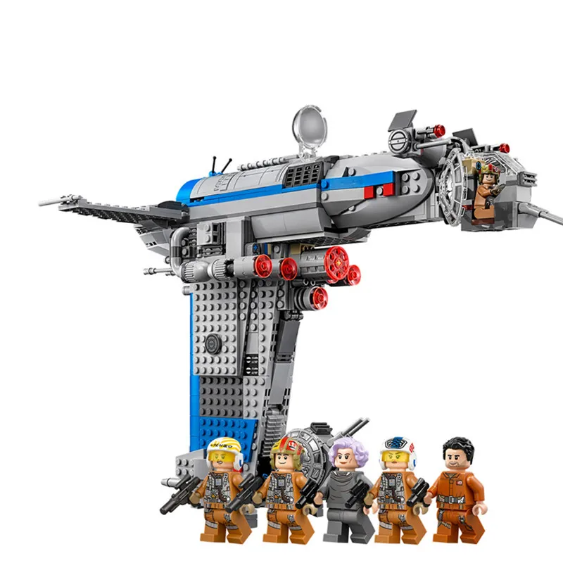 

legoinglys 05129 873pcs Star Series Wars Rebel Resistance Bomber Kits Model Building Block Bricks Toys starwars kid Gift 75188