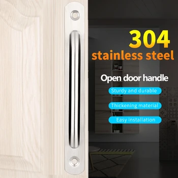 

JZPENG thick stainless steel wall mounted balcony handle wardrobe handle barn door handle sliding door sliding door wooden door