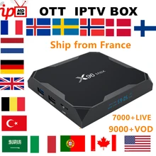 Французский IP tv box X96 MAX android tv box 8,1+ IP tv подписка Швеция Бельгия Европа Великобритания Испания США M3U взрослый xxx smart tv box