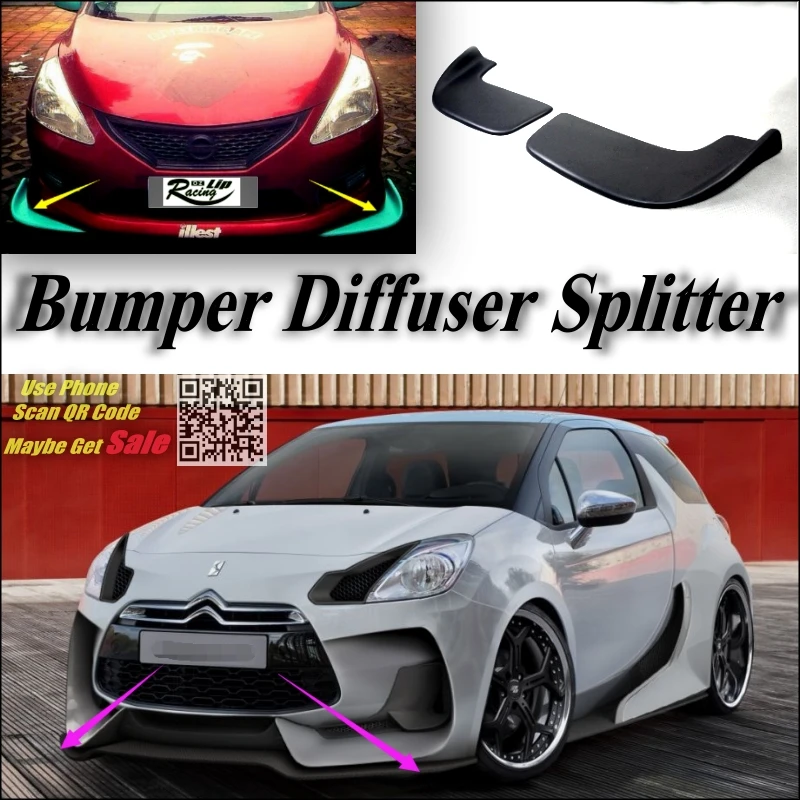 Автомобильный Разветвитель диффузор бампер утка губа для Citroen DS3 2009 ~ 2016 комплект