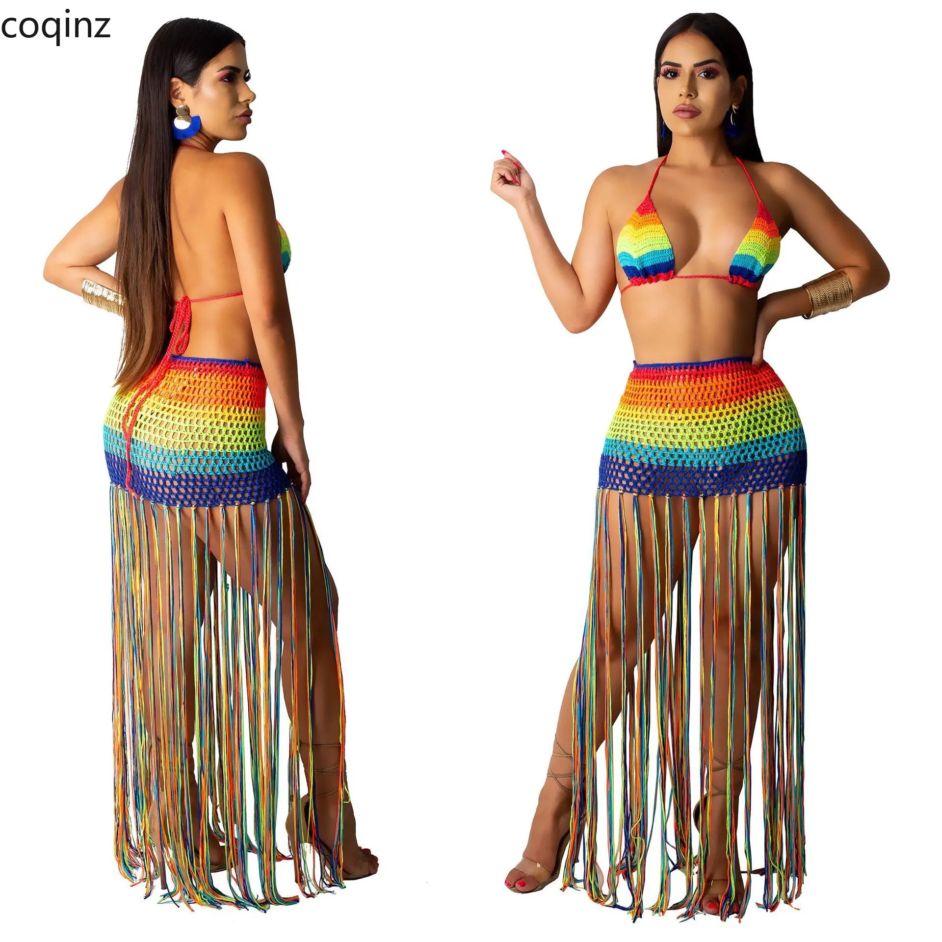 

Plus Size Summer Two Piece Set Crop Top and Skirt Set Women 2 Piece Set Knitted Matching Sets Club Outfits Conjunto Mujer Z051