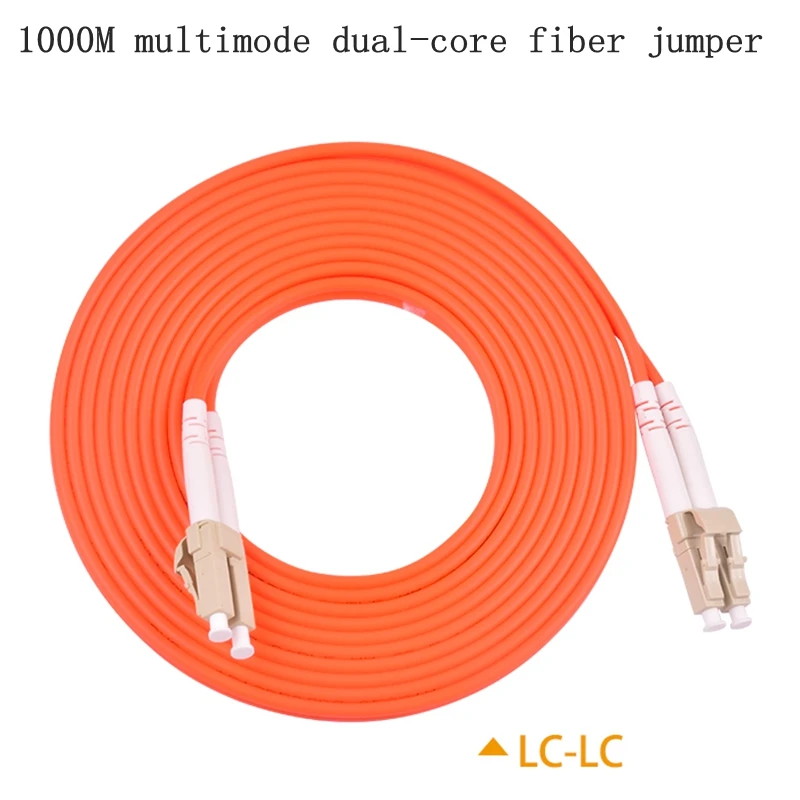 Cabo de fibra ótico para rede, 10000m, ligação em multimodo de fibra ótica dupla lc para lc fc st sc