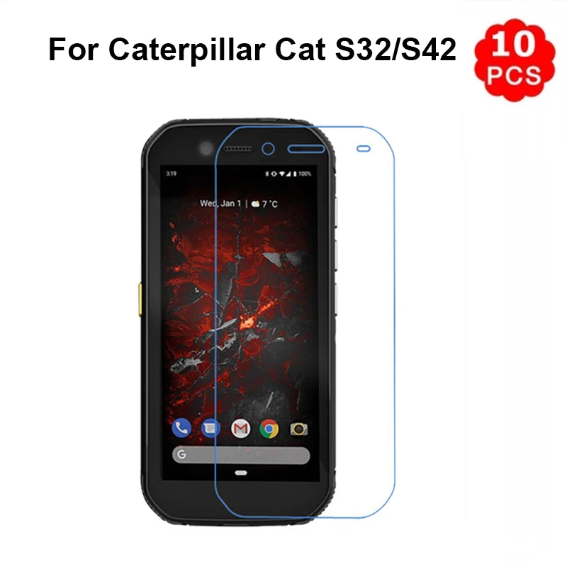 10Pcs Tempered Glass For Caterpillar Cat S42 Screen Protector 9H