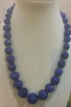 

LL<<<8-18mm Faceted Deep Blue Roundel Beads Necklace