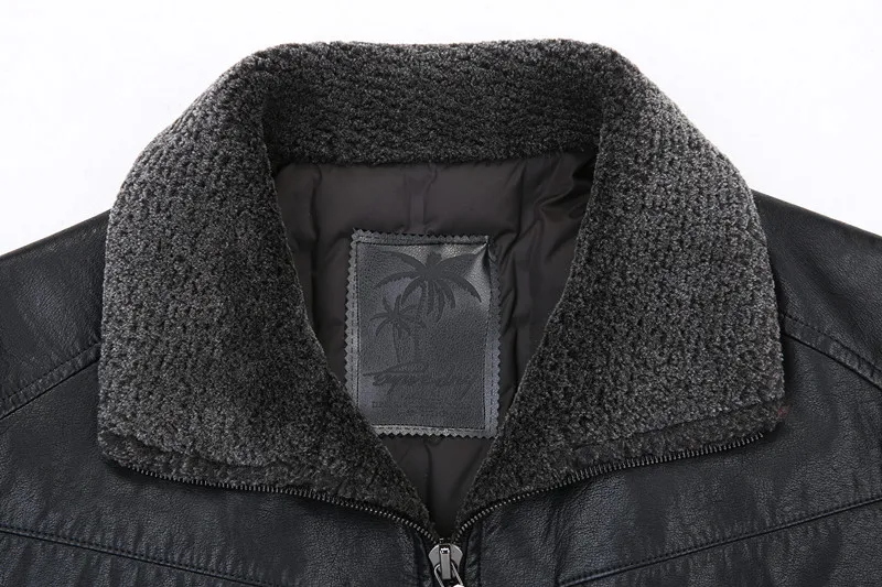 8XL 6X Men's Winter Warm Fleece Jackets and Coats Autumn Men Hat Detachable Leather Jackets Outwear Motorcycle PU Leather Jacket