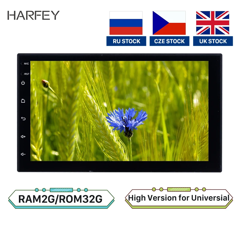 Автомагнитола Harfey универсальная мультимедийная стереосистема 2DIN на Android 8 1