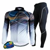 Spring Autumn Breathable Riding Bike Fashion Tight Fitting Ultraviolet-Proof Sets Set Cycling Clothes Men's Jersey Suit Sport 6