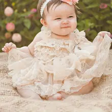 Роскошное кружевное платье цвета слоновой кости для девочек; платье цвета слоновой кости с цветочным рисунком для девочек; античное кружевное платье-американка